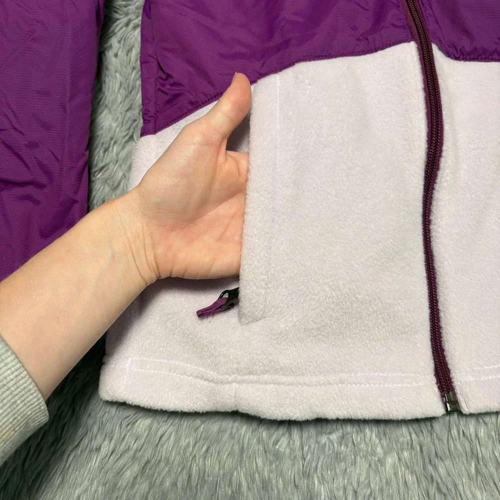 Columbia Benton Springs III Overlay‎ Fleece Jacket Purple Girls Youth Small 7/8